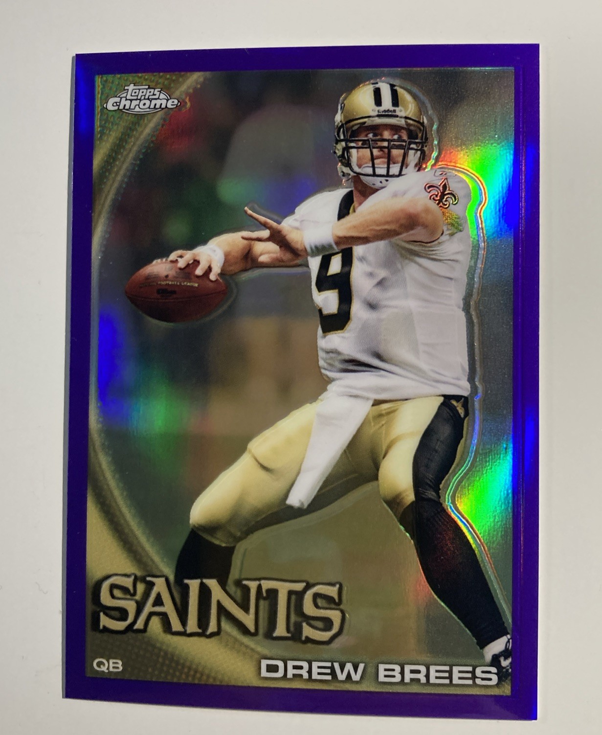 2010 Topps Chrome Drew Brees #C220 Purple Refractors /555 FD