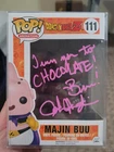 Funko Pop Dragon Ball Z Chocolate Majin Buu Signed by Josh Martin No COA
