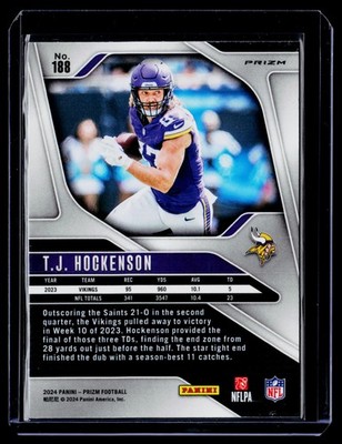 2024 Panini Prizm #188 T.J. Hockenson Pink wave | eBay