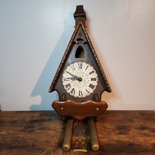 VTG New England Clock Co. Wood Cathedral Clock Hark What’s The Cry Parts Repair