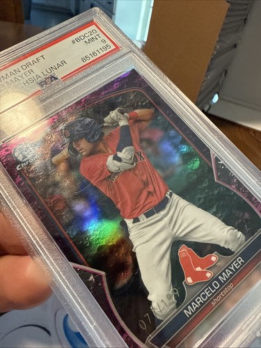 Marcelo Mayer 2023 Bowman Chrome Draft Purple Lunar Refractor RC /199 #BDC-20 - Bild 2 von 6