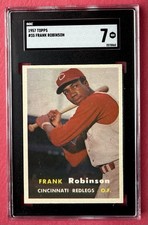 1957 Topps #35 Frank Robinson SGC 7 - Looks Nicer