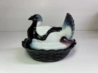 Fenton Art Glass ~ Turkey on Nest / Basket