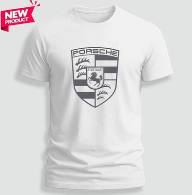 Stuttgart Crest Blacked Out Automotive Porsche Streetwear Unisex T Shirt