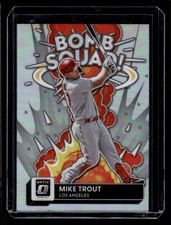 2022 Donruss Optic Mike Trout Silver Holo Prizm Bomb Squad No. BS-8 LA Angels