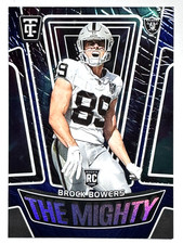 ROOKIE BROCK BOWERS Raiders 2024 Totally Certified BLUE PARALLEL #/199 MIGHTY