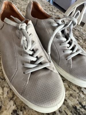 Mens New ECCO Lace Leather Sneaker Wild Dove 44EU 