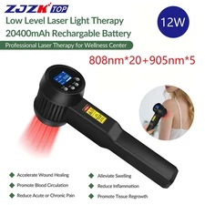 Professional Laser Therapy 12W for Muscle Strain Tendonitis and Post-Op Recovery