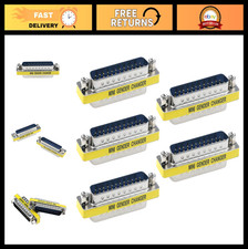 5 Pack 25 Pin Mini Serial Cable Gender Changer Coupler VGA Adapter Male to Male