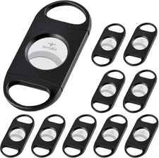 Roygra Cigar Cutter Set (10 Pack), Enlarged 65 Ring Fit Almost Cigars, Guillotin