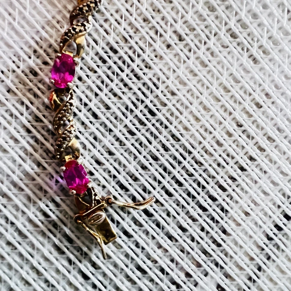 Brazalete Ross Simons Oro 18k Sobre Plata de Ley 925 Zafiro 7." Foto 3 de 4