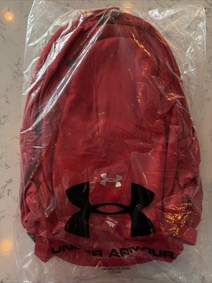 Under Armour UA Hustle 5.0 Team 29L Storm Backpack Red Silver NWT