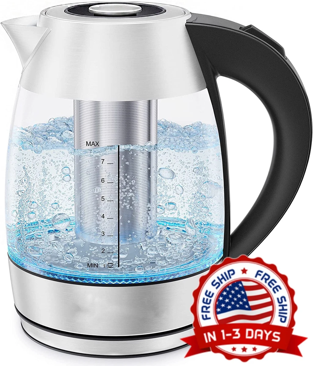 Hervidor De Agua Electrico Tetera Electrica Calentador Para Cafe Te 1.8L  NEW US