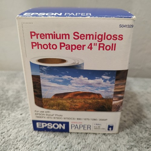 Epson S041329 4in Roll Premium Semigloss Photo Paper, 4" x 26 ft New - 第 1/6 張圖片