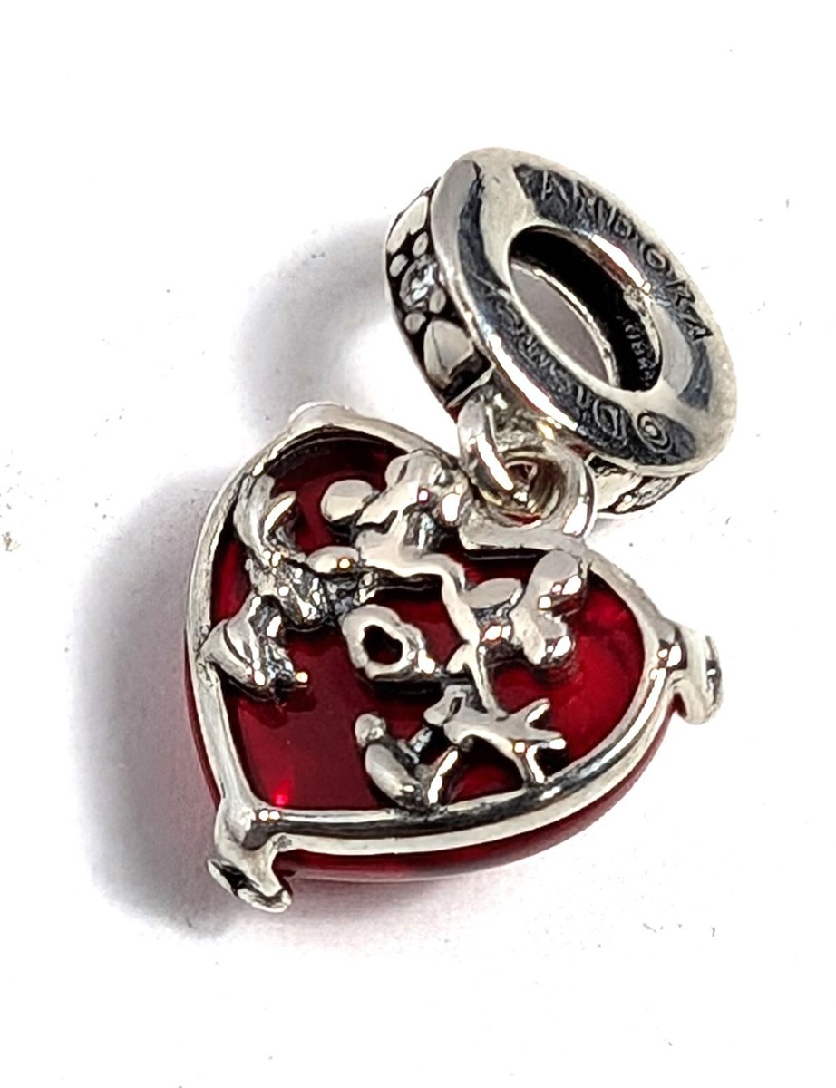 Authentic Pandora Charm, Disney Mickey and Minnie Kiss Dangle