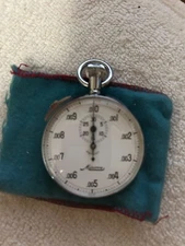 Rare Minerva Second Hand StopWatch Timer Minutes Swiss Made Antique Manual Vint.