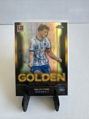 2021-22 Topps Chrome Bundesliga Soccer Niklas Stark Golden Generation #GG-NS