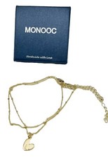 Ankle Bracelets Women’s Gold Plated Dainty Layered Heart Initial Letter L Anklet