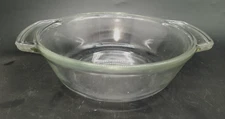 Anchor Hocking Ovenware Casserole 1.5 Qt 8" Round Clear 1037 w/ Handles USA