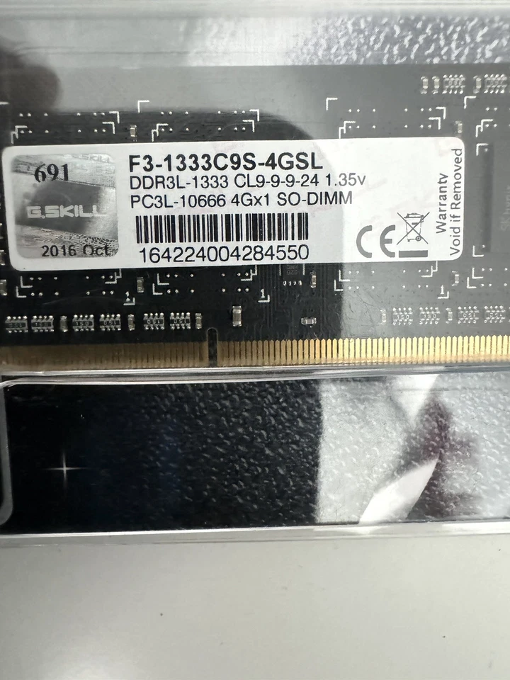 8 GB (2GB × 2) (4GBx1) GSkill SO-DIMM DDR3-1600, DDR3-1333 - Image 3 of 4