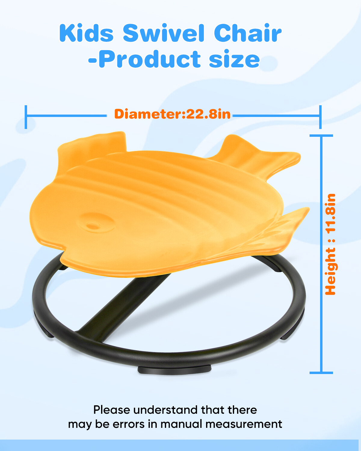 210 Years Old Yellow Seat and Spin Chair Kids Sensory Products Wobble