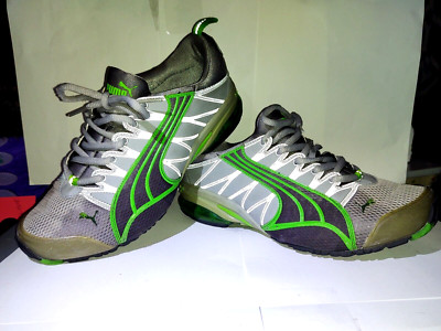 PUMA Women's Cell Sneakers Size 5.5 Gray/Green Running Training Shoes 181863 09