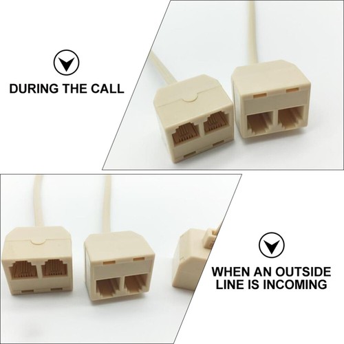 5 Pcs Split Adapter Telephone Splitter Cord Converter for Landline Phones - Afbeelding 6 van 12