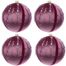 Palline di Natale in velluto blu navy: decorazioni per l'albero fatte a mano, set da 6 - Italia