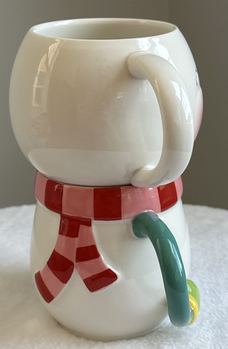 Hallmark Snowman Stackable Christmas Mug Set of 2 Winter Christmas Heart Love - Picture 6 of 11