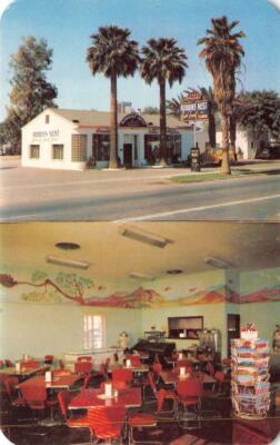 PHOENIX, Arizona AZ  ROBIN'S NEST RESTAURANT  Roadside 50's Woody Wagon Postcard