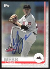 2019 Topps Pro Debut Logan Webb Auto Richmond Flying Squirrels #70 COA Card