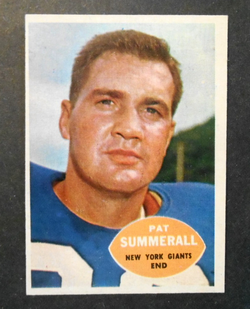 1960 Topps #77 PAT SUMMERALL New York Giants EXMT Arkansas