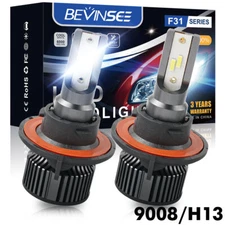 2x H13 9008 LED Headlight Bulbs Hi/Low Beam For Ford F-350 Super Duty 2011-2023