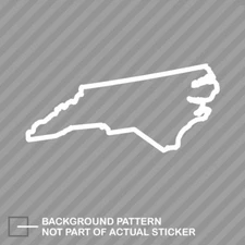 North Carolina Outline Sticker Die Cut Decal NC