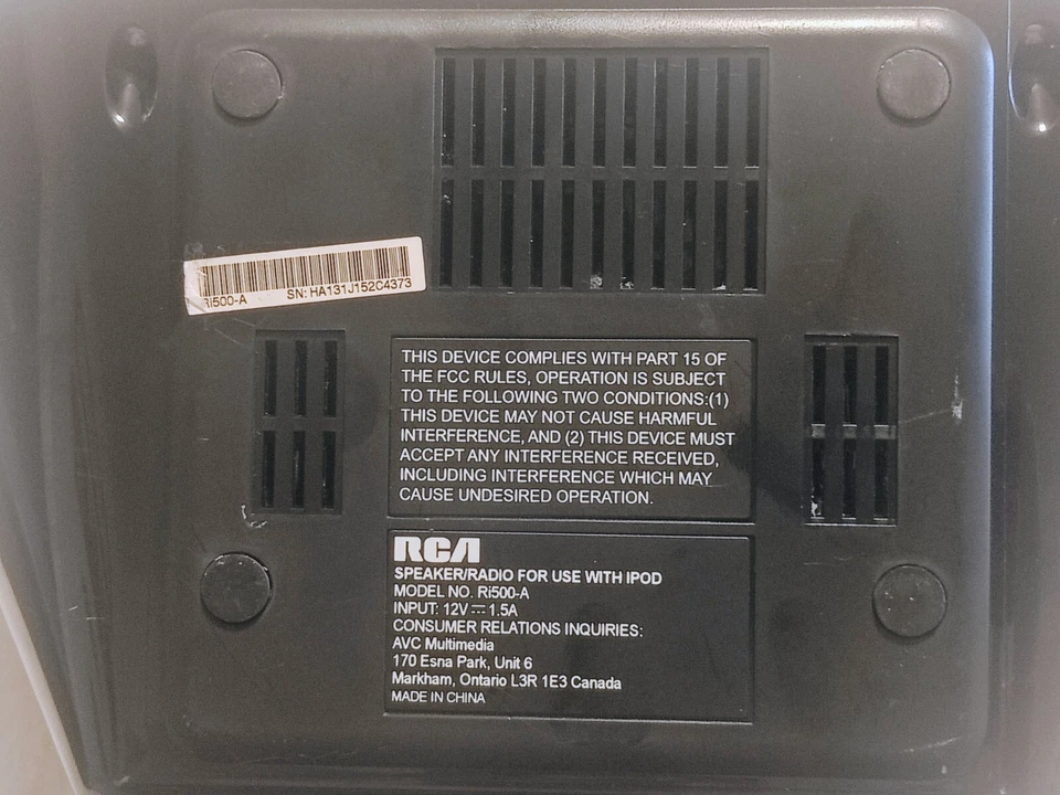 RCA Ri500-A Sound System With Universal Dock For iPod AM/FM Tested Works - Image 3 of 4