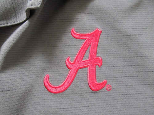 Alabama Crimson Tide Nike Dri Fit Polo Golf Shirt Sz L NCAA Dark Gray - Picture 6 of 8