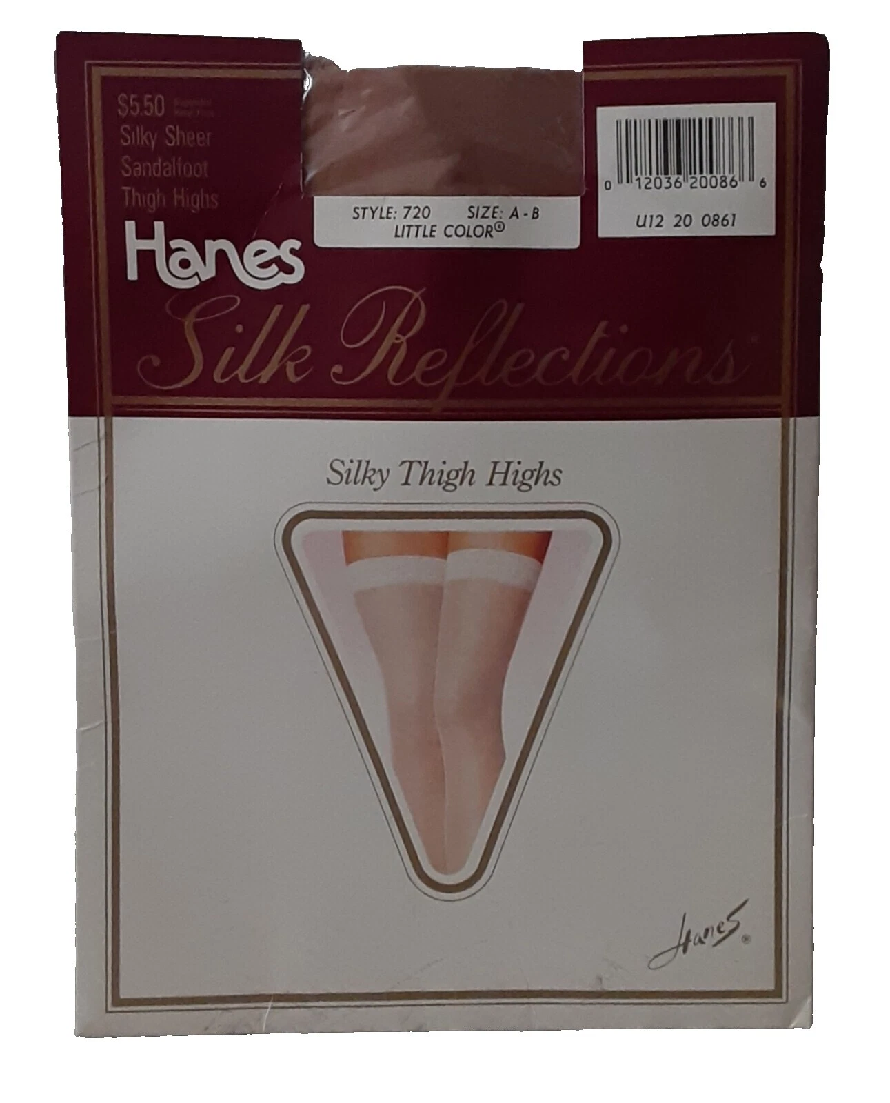 Medias de seda 100% sólido Hanes & Medias hasta el muslo para mujeres