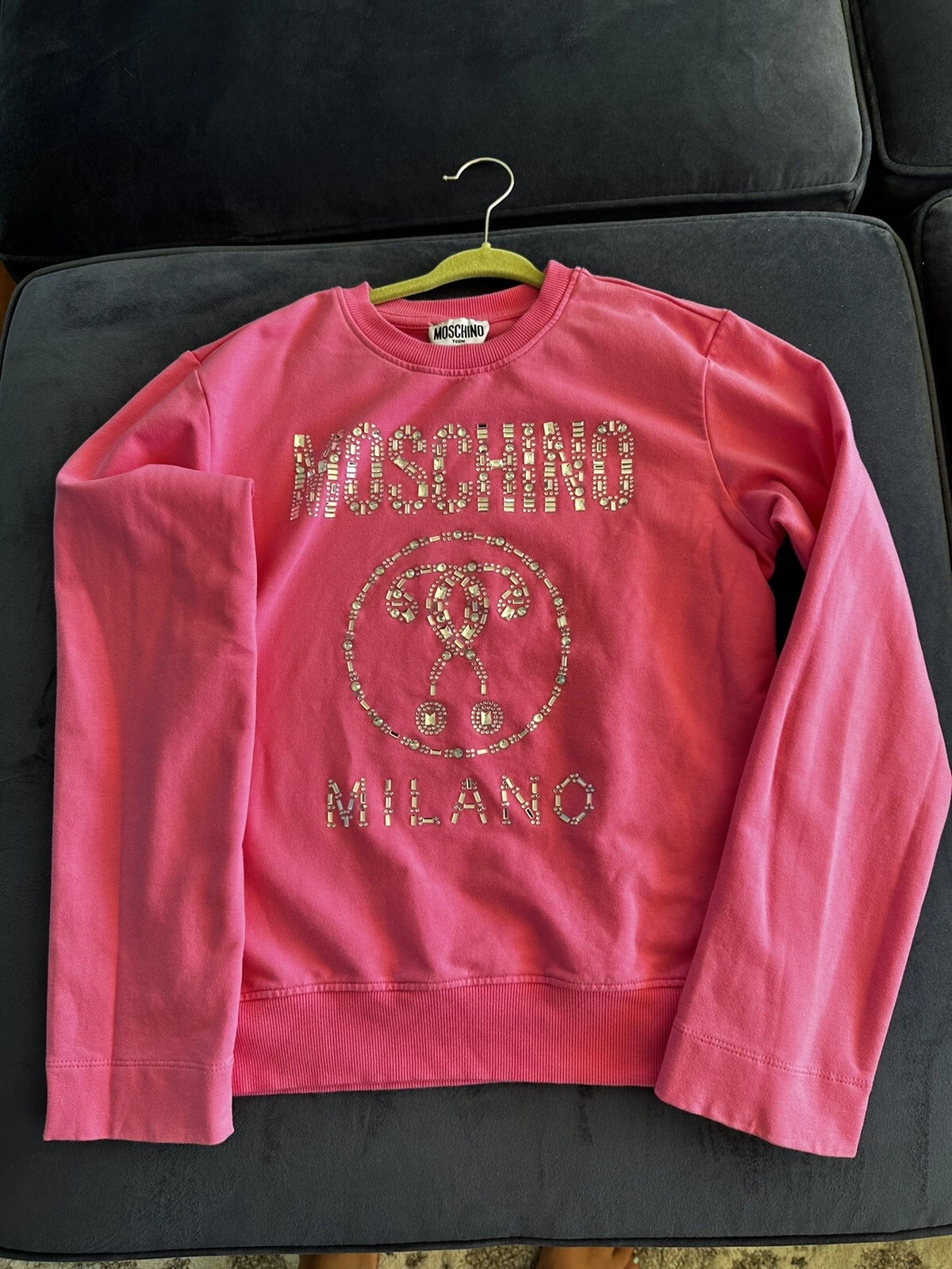 Felpa Moschino rosa per bambina taglia 12