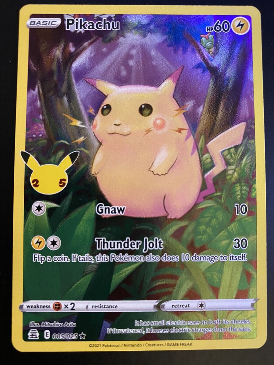 Carta Pokémon Pikachu (005/025) - Full Art - Celebrações - Ri Happy