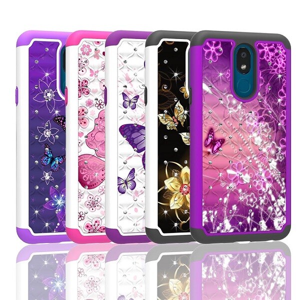 AT&T LG Neon Plus Sparkle Bling Shockproof Protective Phone Case