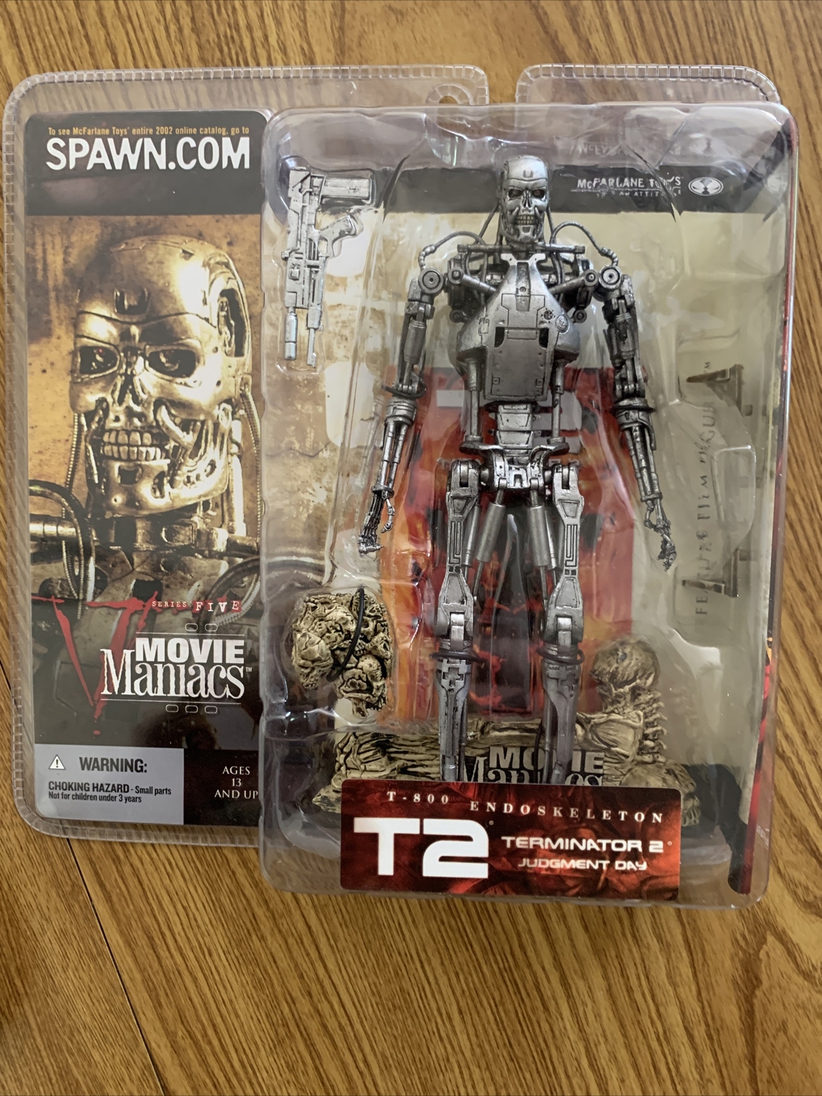 Mcfarlane Toys Movie Maniacs Series 5 T2 Terminator 2 T 800 Endoskeleton Figure For Sale Online Ebay