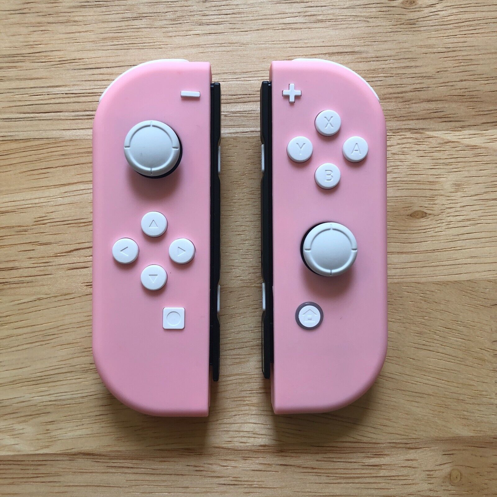 Custom Nintendo Switch Soft Pink Joy Con Controllers With A White Button Set