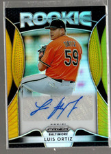 2019 Panini Prizm Rookie Autographs Prizms Gold #11 Luis Ortiz Auto /10
