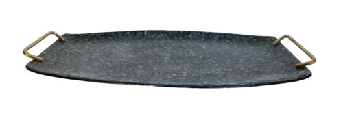 Vintage Mid-Century Modern Paua Shell Serving Tray, 12-1/2" Long - Picture 2 of 11