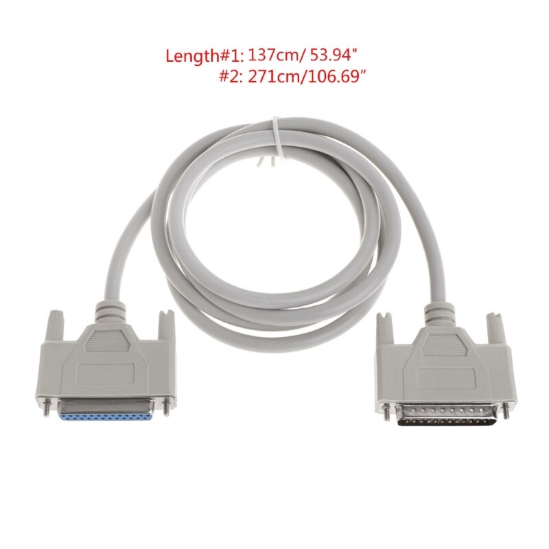 DB25 Extension Cable Male To Male To Female 25 Pin Line Parallel Port