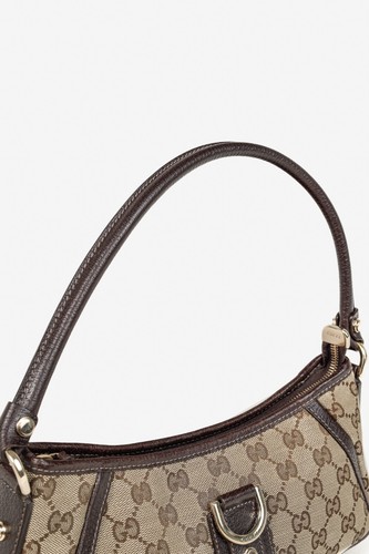 Gucci Brown Monogram D Ring Abbey Pochette Shoulder Bag - Picture 6 of 13