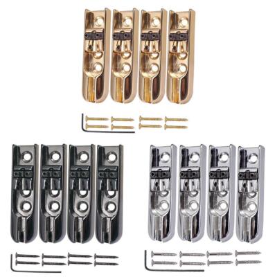 4PCS Single Individual Bridge Für Den Ersatz Von 4  Bassgitarren