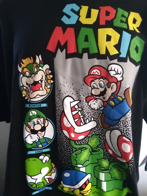 ヨシ  Super Mario Nintendo T-Shirt Mens Womens XL Bowser Yoshi Luigi