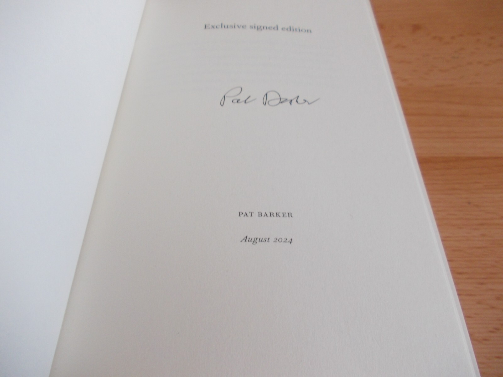The Voyage Home, Pat Barker , Exclusive SIGNED FIRST EDITION,NEW