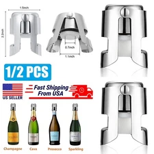 2x Champagne Stopper Champagne Stopper with Stainless Steel Silicone Leak Proof